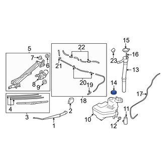 Toyota OE - Washer Fluid Reservoir Filler Pipe Seal