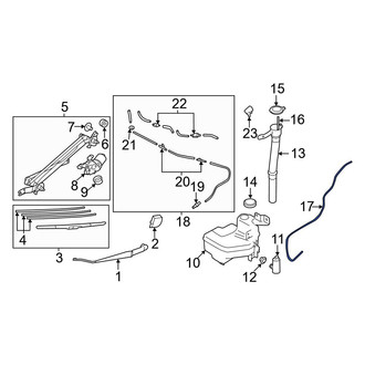 Toyota OE - Front Windshield Washer Hose