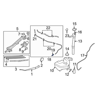 Toyota OE - Front Windshield Washer Hose Connector