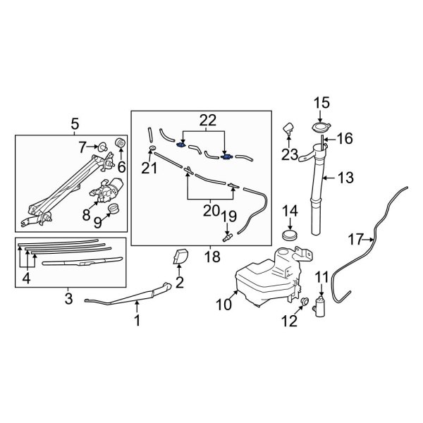 Toyota OE SU00308512 Front Windshield Washer Check Valve
