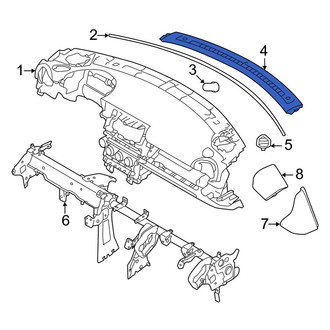 Toyota OE - Center Dashboard Air Vent Trim