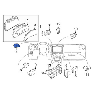 Toyota OE - Trip Odometer Reset Stem Knob