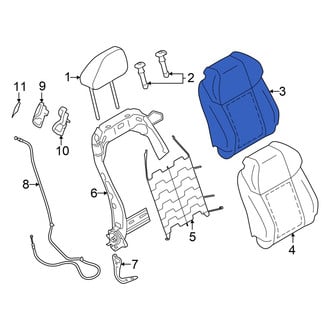 Toyota OE - Front Left Seat Back Cushion Cover