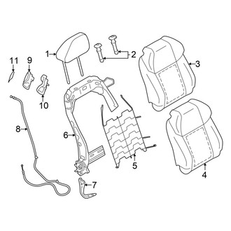 Toyota OE - Seats & Tracks - Passenger Seat Components (Seat Back)