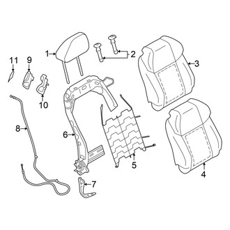 Toyota OE - Seats & Tracks - Driver Seat Components (Seat Back)