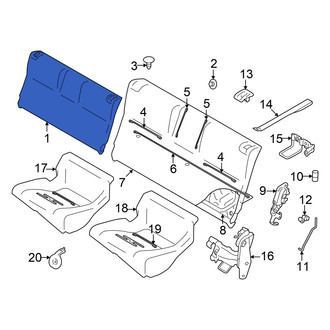 Toyota OE - Front Left Seat Back Cushion Cover