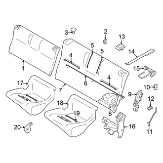 Toyota OE - Seats & Tracks - Rear Seat Components