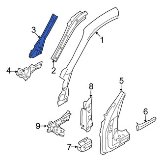 Toyota OE - Left Body A-Pillar Reinforcement