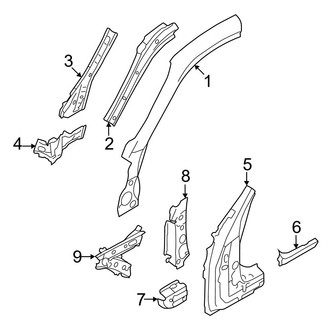 Toyota OE - Pillars, Rocker & Floor - Hinge Pillar