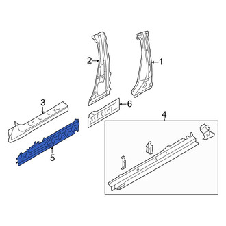 Toyota OE - Left Rocker Panel Reinforcement