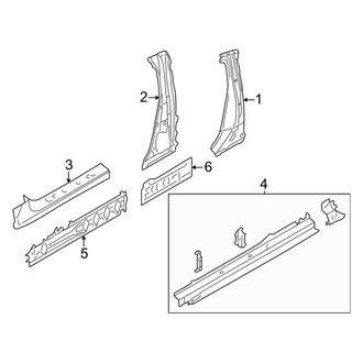 Toyota OE - Pillars, Rocker & Floor - Center Pillar & Rocker