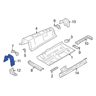 Toyota OE - Center Front Floor Pan Crossmember