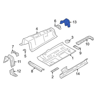 Toyota OE - Center Rear Floor Pan Crossmember