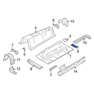 Toyota OE - Rear Left Floor Pan Crossmember