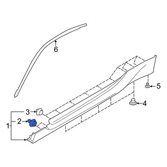 Toyota OE - Front Rocker Panel Molding Clip