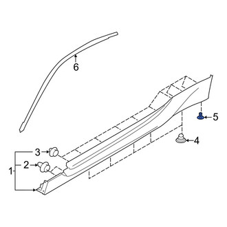 Toyota OE - Rear Rocker Panel Molding Clip