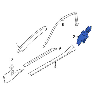 Toyota OE - Left Door Pillar Post Trim Set