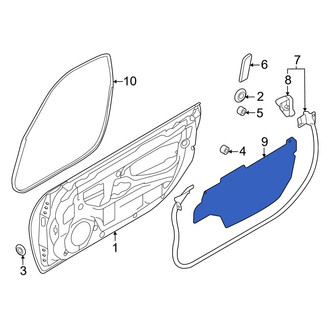 Toyota OE - Front Left Door Water Deflector
