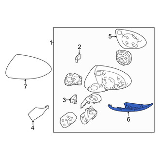 Toyota OE - Front Left Lower Door Mirror Cover