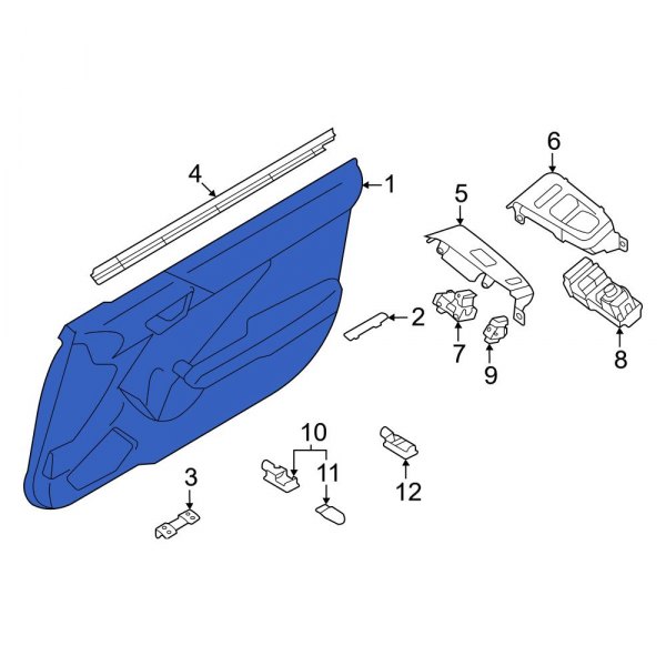 Toyota OE SU00309406 Front Right Inner Door Interior Trim Panel