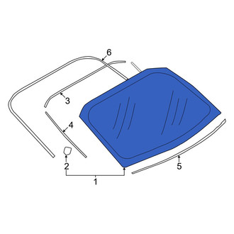 Toyota OE - Rear Back Glass