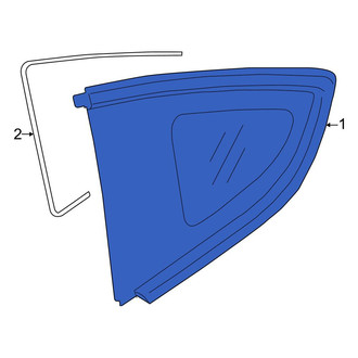Toyota OE - Rear Left Quarter Glass