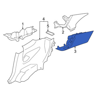 Toyota OE - Rear Left Upper Body C-Pillar Trim Panel