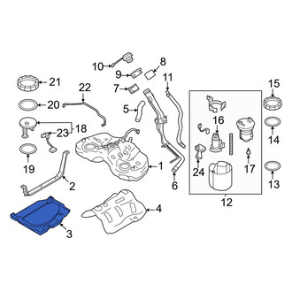 Toyota OE - Right Fuel Tank Shield