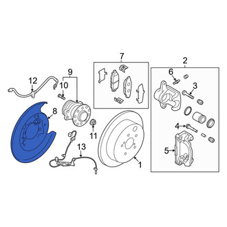 Toyota OE - Rear Left Brake Backing Plate