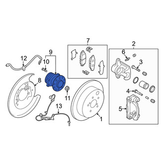 Toyota OE - Rear Wheel Bearing and Hub Assembly