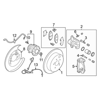 Toyota OE - Rear Suspension - Brake Components