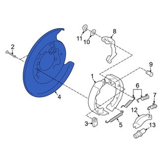 Toyota OE - Rear Right Brake Dust Shield