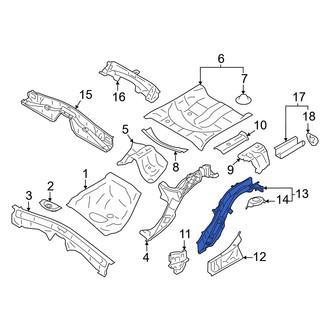Toyota OE - Rear Left Lower Frame Side Member Assembly