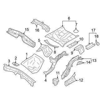 Toyota OE - Rear Body & Floor - Floor & Rails