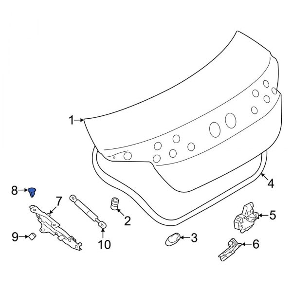 Deck Lid Hinge Clip