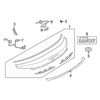 Toyota OE - Left Deck Lid Finish Panel Seal