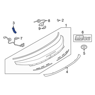 Toyota OE - Deck Lid Finish Panel Bracket
