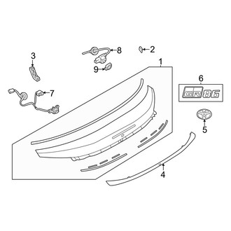 Toyota OE - Trunk Lid - Exterior Trim