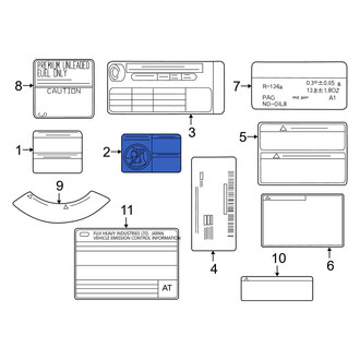 Toyota OE - Air Bag Information Label