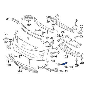 Toyota OE - Front Right Bumper Cover Stay