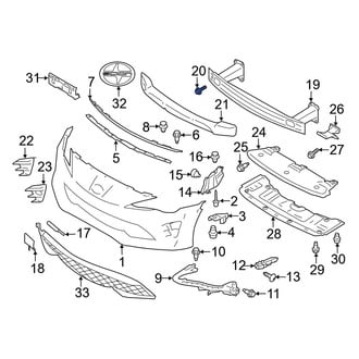 Toyota OE - Rear Bumper Impact Bar Bolt