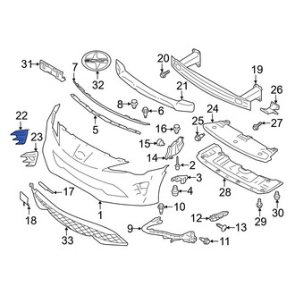 Toyota OE - Front Left Bumper Cover Spacer Panel