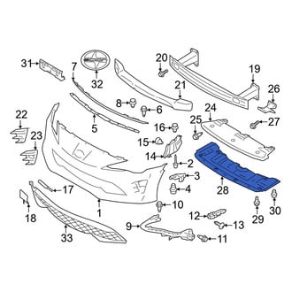 Toyota OE - Front Bumper Splash Shield