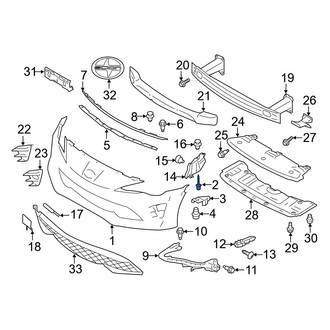 Toyota OE - Front Bumper Cover Rivet