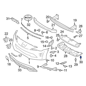 Toyota OE - Rear Bumper Cover Retainer