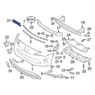 Toyota OE - Front License Plate Bracket