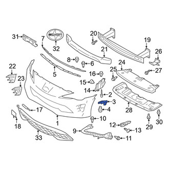 Toyota OE - Right Bumper Cover Bracket