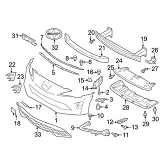 Toyota OE - Front Bumper & Grille - Bumper & Components