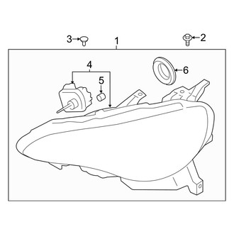 Toyota OE - Front Left Headlight Assembly