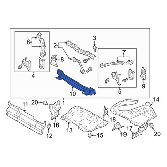 Toyota OE - Front Lower Radiator Support Tie Bar